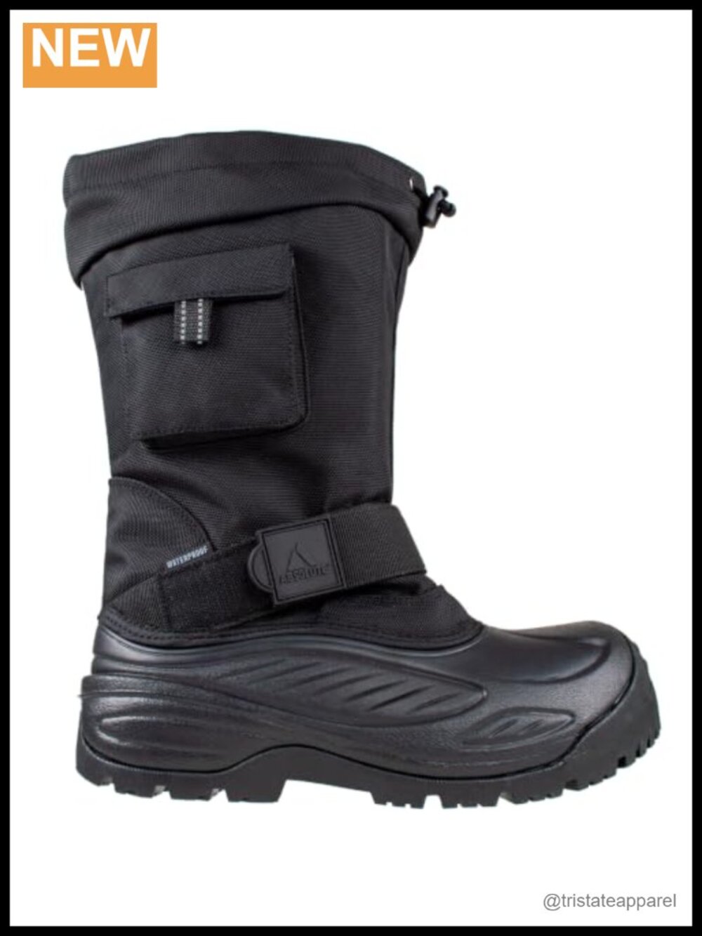 Men's Waterproof Insulated Winter Snow Boots Tall Shaft Side Pocket -40°C